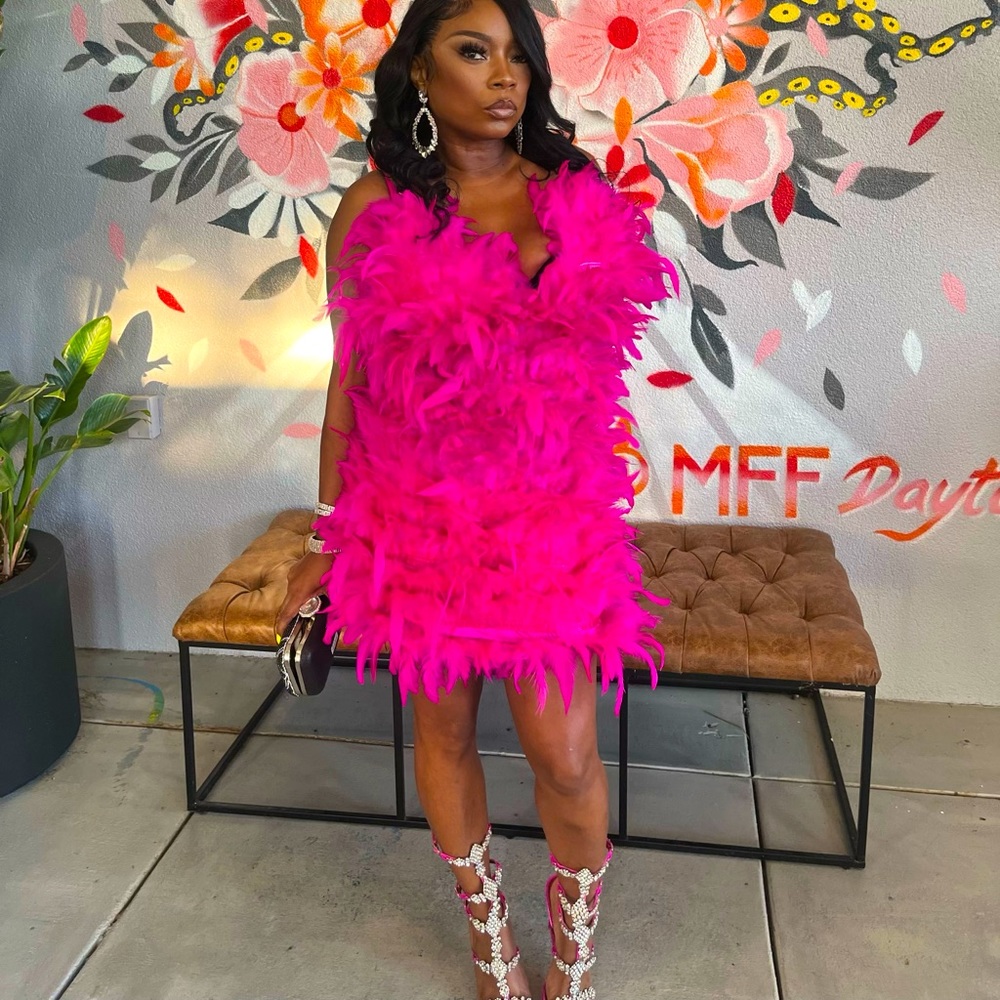 Hot pink dress